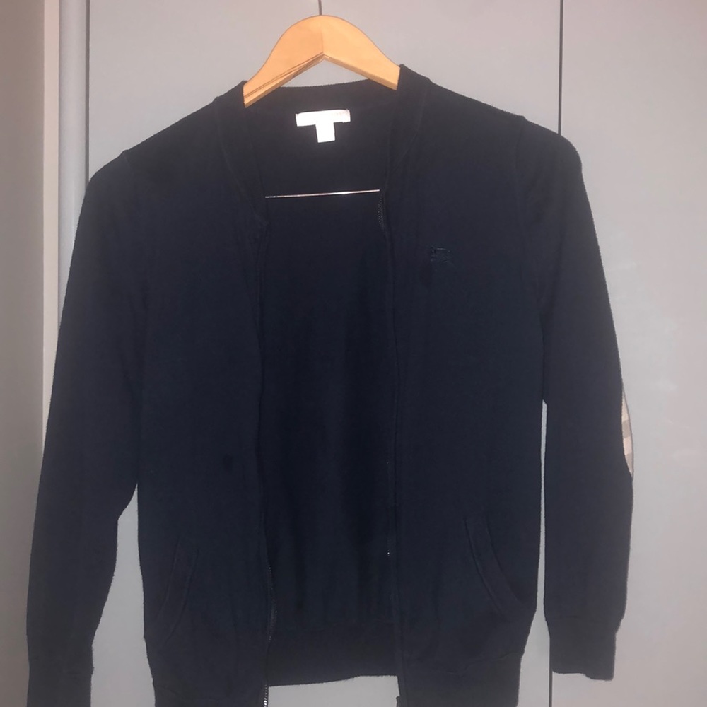 Boys zip up Burberry sweater